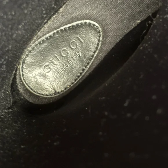 Gucci Black Rubber Guccisma Wellington Boot, Embossed Monogram, Insulated Inside - Picture 7 of 16